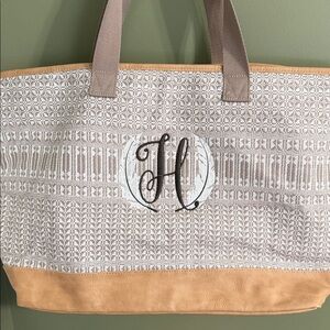 Thirty-One Weekender Tote Bag - Personalized “H”